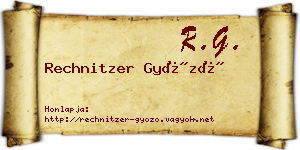 Rechnitzer Győző névjegykártya